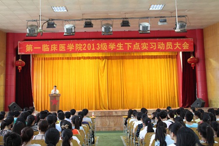 党委副书记陈恒布置学生下点实习前有关准备工作